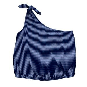 AE Soft & Sexy One-Shoulder Cropped Tank Top Navy Blue Gray medium